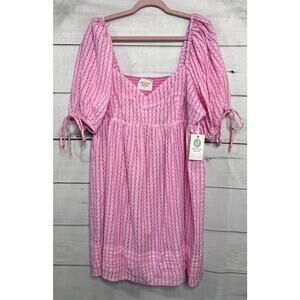Hyacinth House Size XL Dress Pink White Checked Stunning Unique